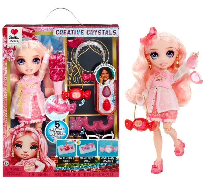 MUÑECA RAINBOW HIGH CREATIVE CRYSTALS BELLA - SKYLER