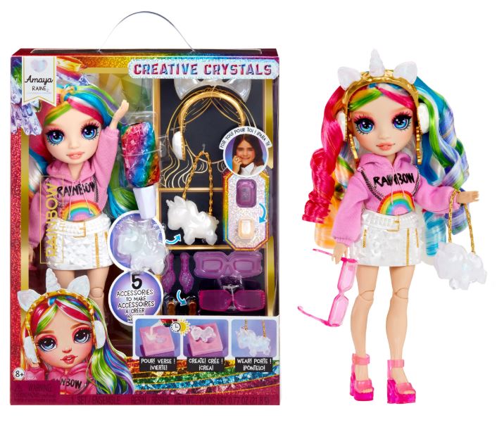 MUÑECA RAINBOW HIGH CREATIVE CRYSTALS AMAYA - VIOLET