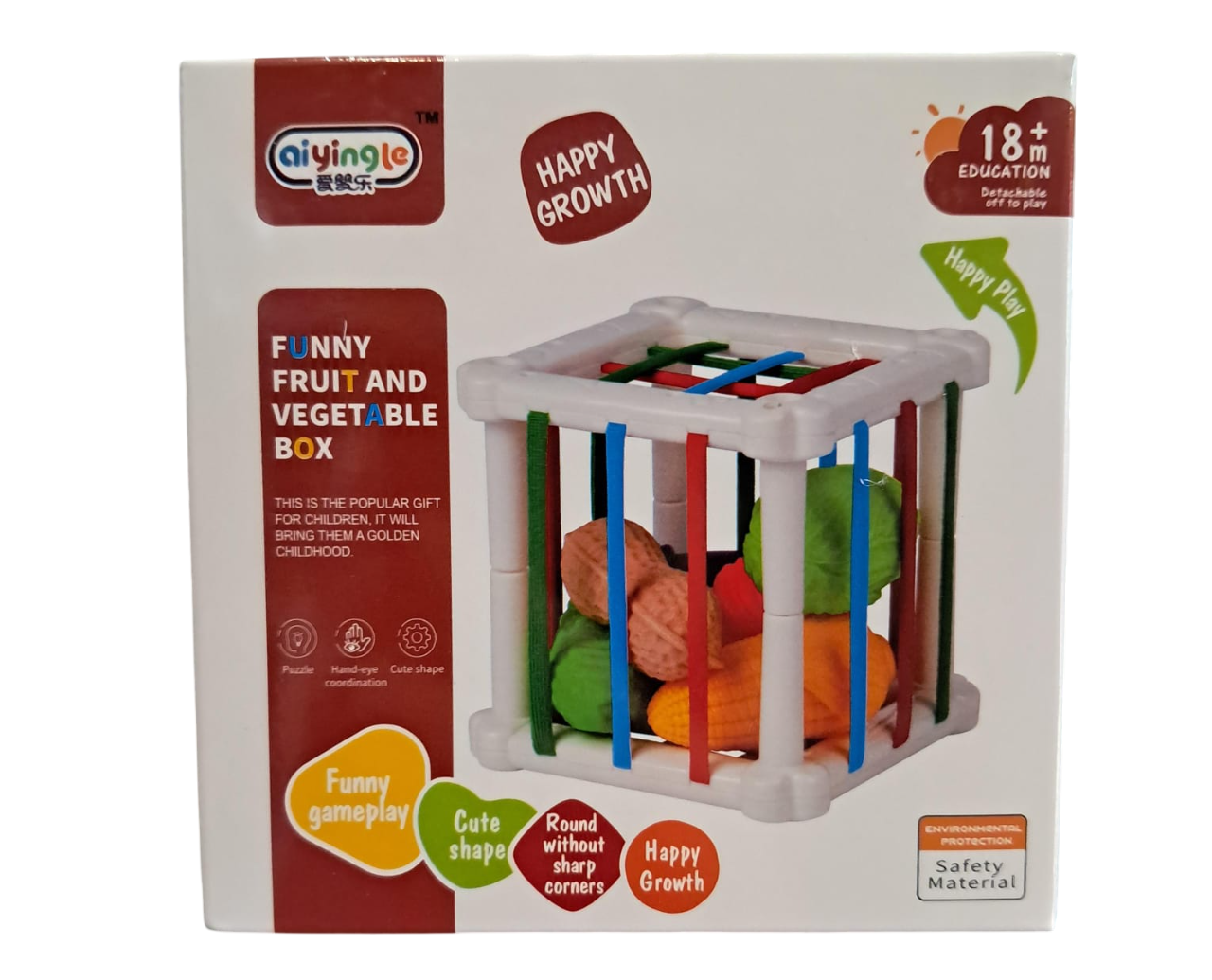 CUBO DIDACTICO HILOS CON VERDURAS