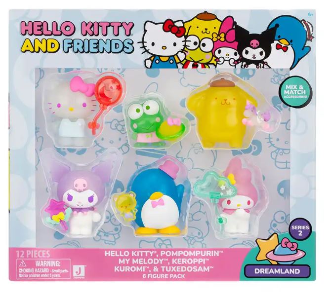 HELLO KITTY Y AMIGOS FIGURAS X6 EN CAJA