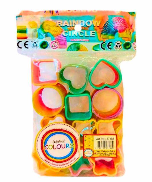 MINI RESORTES CON FORMAS X12 EN BOLSA