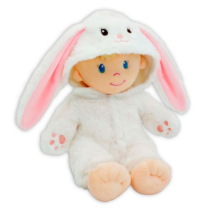 MUÑECO CON DISFRAZ CONEJO PELUCHE 20CM