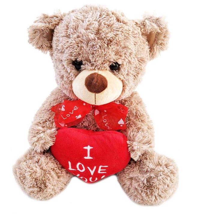 PELUCHE OSO LEONARD CON CORAZON 28CM