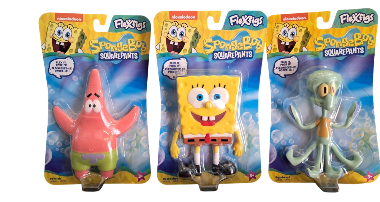 MUÑECOS FLEXFIGS BOB ESPONJA - 4 MODELOS