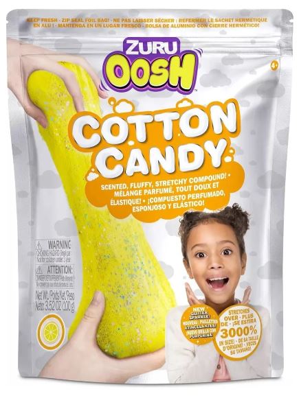 OOSH COTTON CANDY SLIME STRETCHY PERFUMADO - 4 COLORES