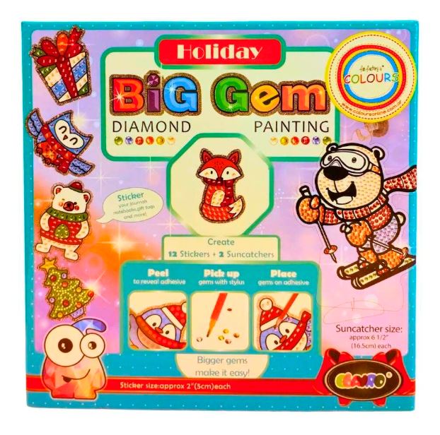 JUEGO DE DIAMANTES STICKERS HOLIDAY EN CAJA