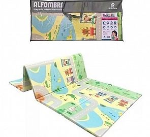 ALFOMBRA PLEGABLE REVERSIBLE CALLES/ANIMALES 180X160