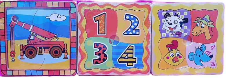 PUZZLE ENCASTRE DE MADERA X 4 PIEZAS - MODELOS SURTIDOS (500778 - 500779)