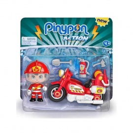 PINYPON ACTION MOTO DE BOMBERO EN BLISTER