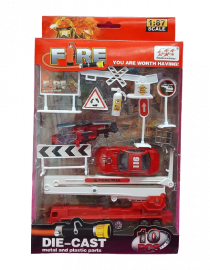 SET BOMBERO METAL 10PZAS E/CAJA