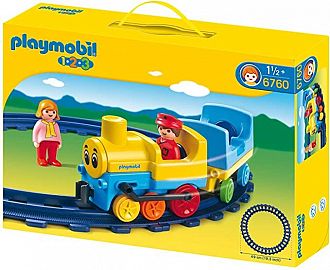 PLAYMOBIL LOCOMOTORA COCHE PASEADOR 1 2 3