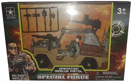 JEEP C/2 SOLDADOS MILITAR EN CAJA