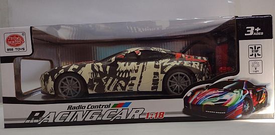 AUTO GRAFITTI R/C 1:18 CON LUZ BATERIA RECARGABLE USB