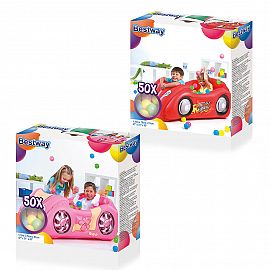 PELOTERO AUTO INFLABLE CON 50 PELOTAS