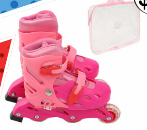 ROLLER EXTENSIBLE  ROSA CON BOLSO