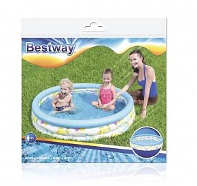 PILETA INFLABLE DE 3 AROS DECORADA 122CM