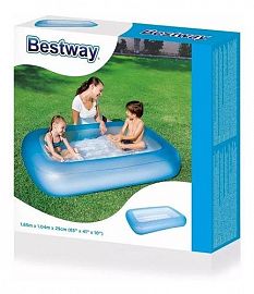 PILETA INFLABLE RECTANGULAR 165X104X25CM EN CAJA