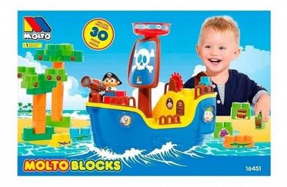BARCO PIRATA C/BLOQUES 30PZAS