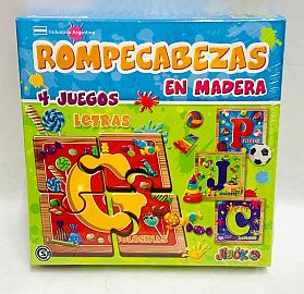 ROMPECABEZAS MADERA LETRAS