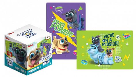 PUZZLE 2 EN  1 PUPPY DOG PALS