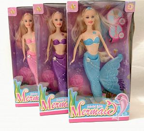 MUÑECA SIRENA C/LUZ EN CAJA