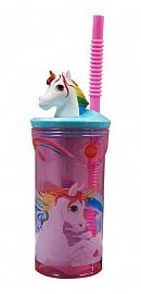 VASO 3D CON FIGURA UNICORNIO