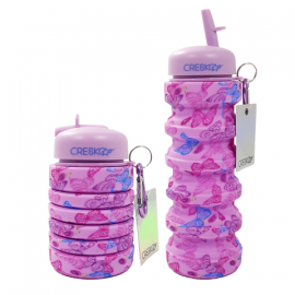 BOTELLA PLEGABLE  MARIPOSAS LILA