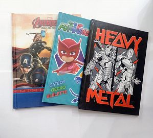 CUADERNO CHICO TAPA DURA 50H - PERSONAJES SURTIDOS