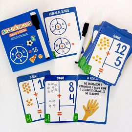 CARTAS SUMAS Y RESTAS  CON MARCADOR