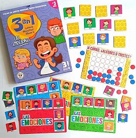 JUEGOS 3 EN 1  LAS EMOCIONES
