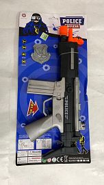 METRALLETA POLICIA CON LUZ Y SONIDO EN BLISTER