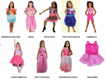 DISFRACES DE BARBIE - DISTINTOS MODELOS -