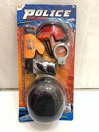 SET DE POLICIA CON CASCO EN BLISTER 61056