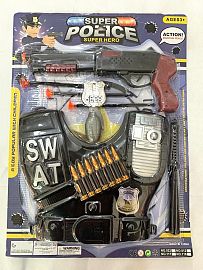 SET POLICIA CON CHALECO EN BLISTER (61198)(60060)