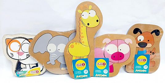 ENCASTRE MADERA ANIMALES 4-6 PZS