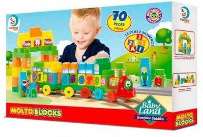 TREN DIDACTICO CON BLOQUES 70 PZAS