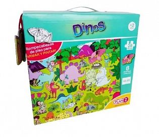 PUZZLE DE PISO GIGANTE DINOS 28PZS