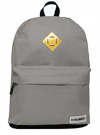 MOCHILA ESPALDA LISA GRIS