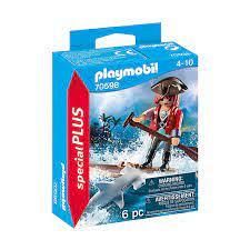 PLAYMOBIL PIRATA CON BALSA Y TIBURON SPECIAL PLUS