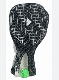 PALETAS MADERA X2 CON PELOTA EN RED