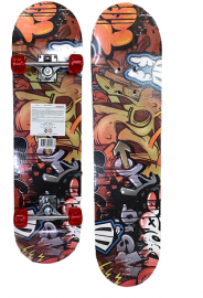 SKATE  78 CM RUEDA DE SILICONA - 3 MOTIVOS
