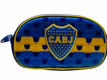 CARTUCHERA CANOPLA OVAL 3D -PVC- 1 CIERRE BOCA JR