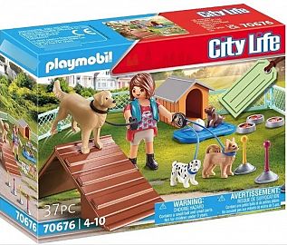 PLAYMOBIL CITY LIFE ENTRENADORA DE PERROS