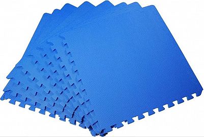 PISO GOMA EVA 1.00M X 1.00M 10MM CON BORDES (93650) - 4 COLORES