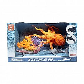 OCEAN SET PULPO Y TIBURONES EN CAJA