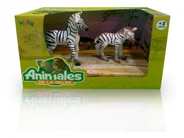 ANIMALES DE SELVA CEBRA X2 EN CAJA