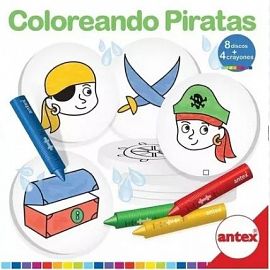COLOREAR EN AGUA - PIRATAS