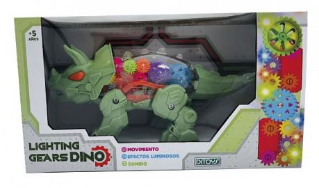 DINOSAURIO CON LUZ Y SONIDO CON ENGRANAJES