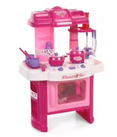 COCINA CON LUZ Y SONIDO ROSA
