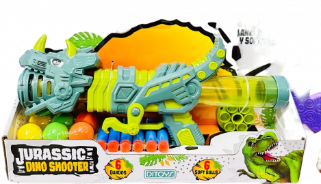 JURASSIC DINO SHOOTER LANZA DARDOS Y PELOTAS